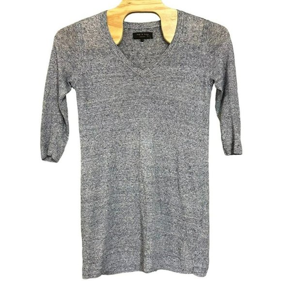 Rag & Bone 100% Linen Blue Sweater‎ Long Sleeve Dress Womens M - Picture 1 of 5